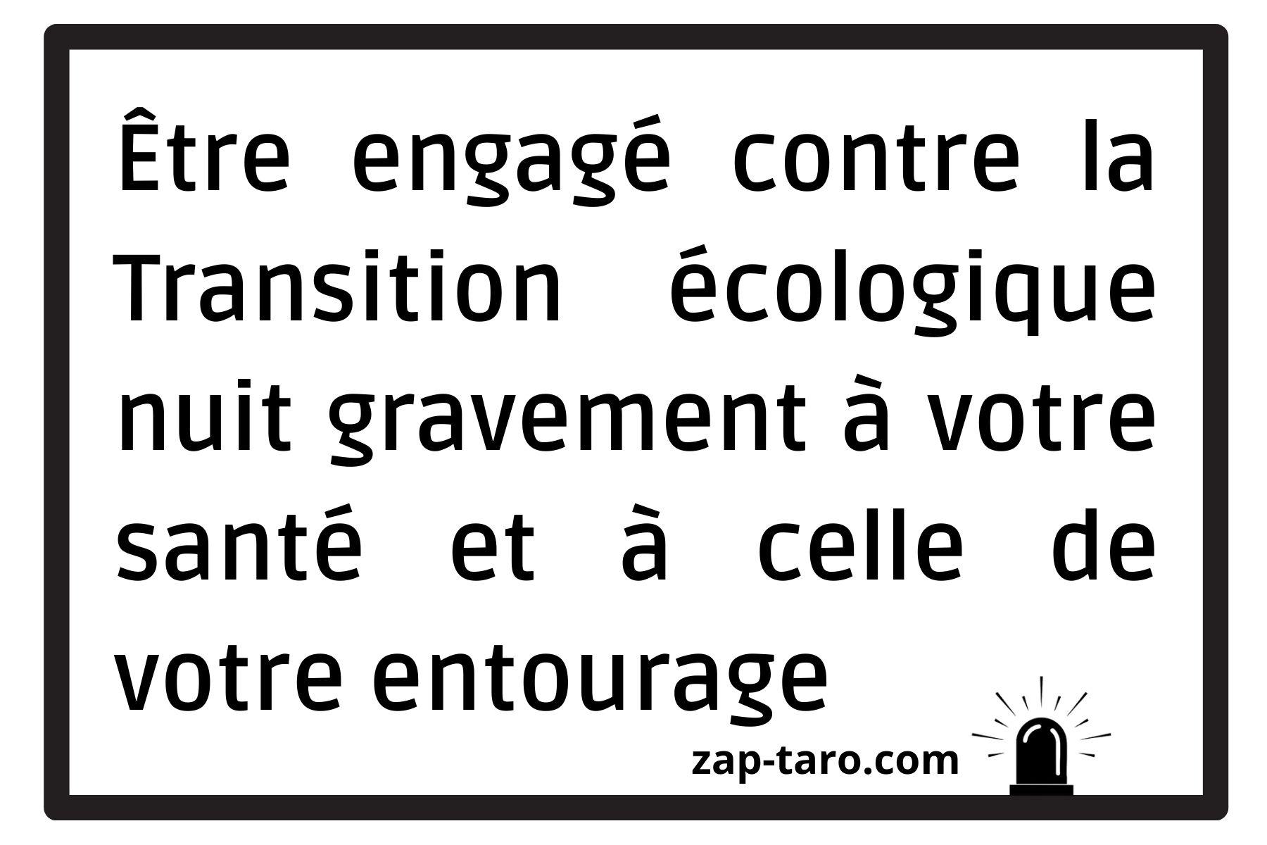 Etre engage contre la transition ecologique avec lien web